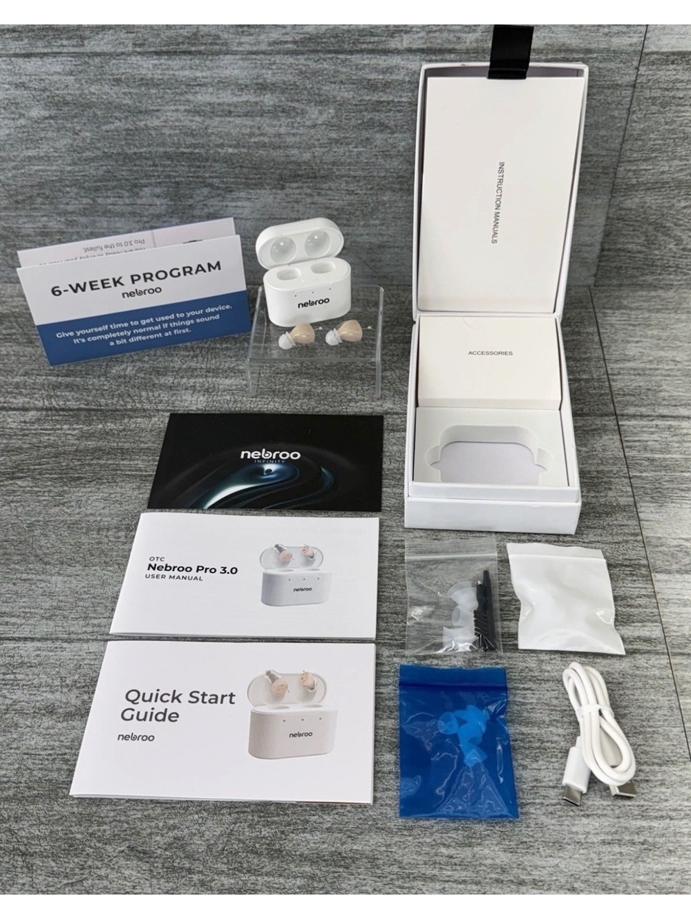Nebroo Pro 3.0 OTC Hearing Aids Model CN130S NEW OPEN BOX In The Ear